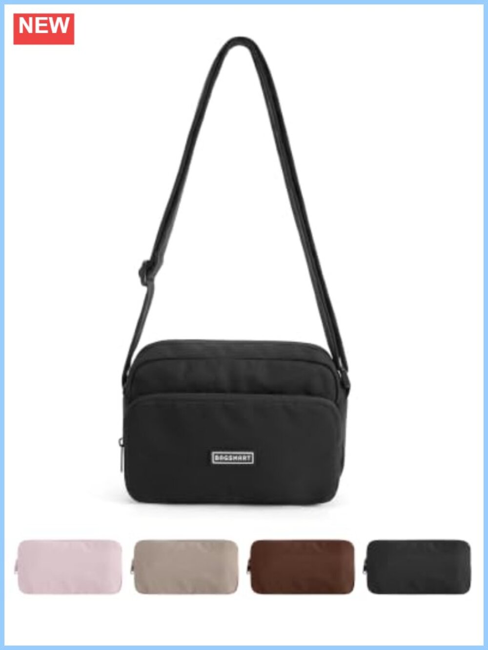 BAGSMART Foldable Mini Crossbody Bag Water-Resistant Travel Purse